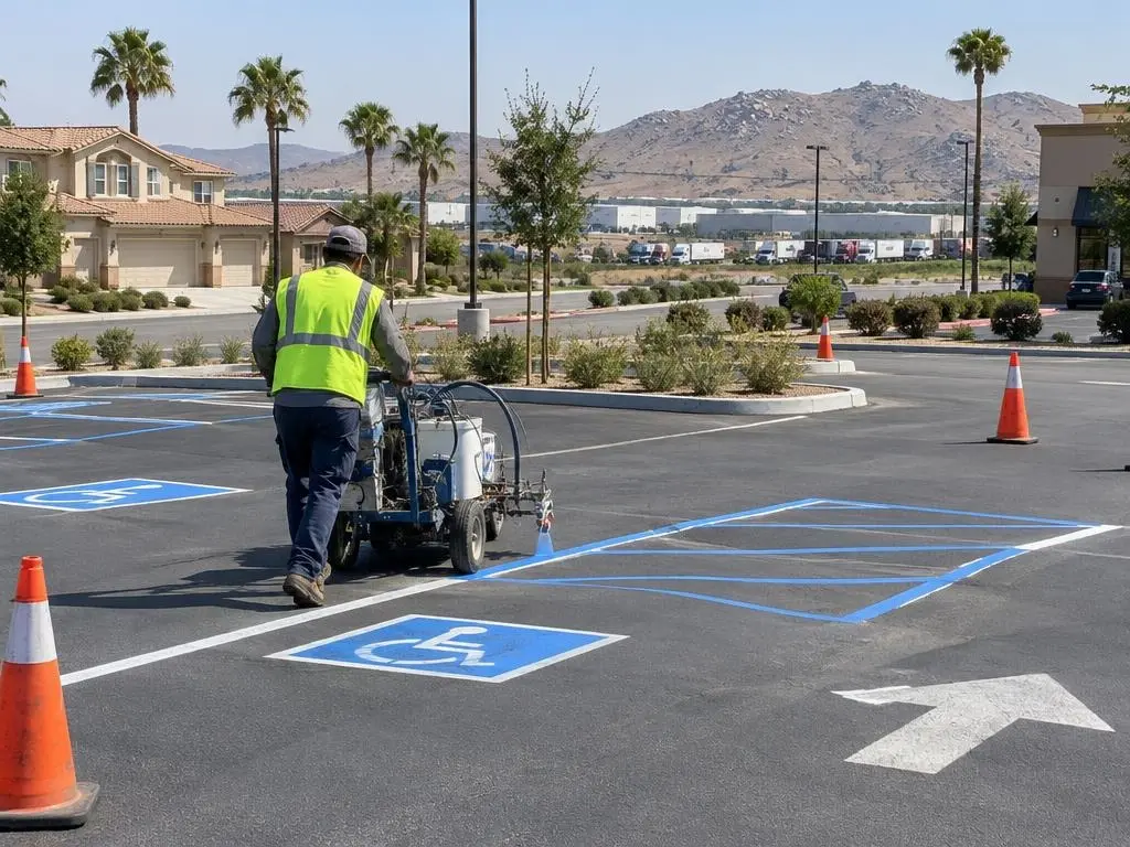 Striping & ADA Layout in Perris, CA